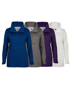 LizardHead Ladies Tunic  in Blue, Gray, Purple, White