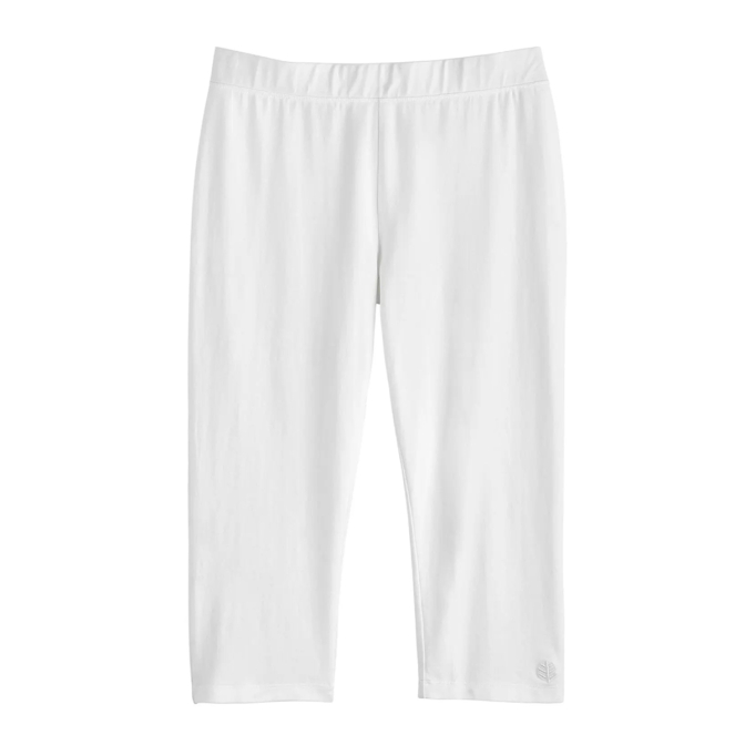 Coolibar Monterey Summer Capris, White/Navy - Women's XS-2XL
