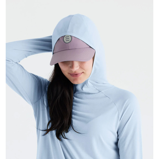 Free Fly Apparel Bamboo Lightweight Hoodie II, Bright Clay/Clear Sky - Women's XS-2XL