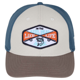 I'm the Reel Deal Lake Life Canvas Cap, Lake      Blue/Taupe