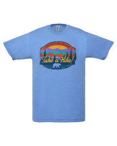 Take a Hike Tee, Heather Blue - Adult S-2XL
