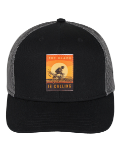 The Beach Is Calling Mesh Cap, Black/Charcoal