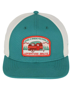 Home Is Where You Park It Cap, Emerald/Off White