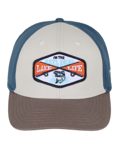 I'm the Reel Deal Lake Life Canvas Cap, Lake      Blue/Taupe