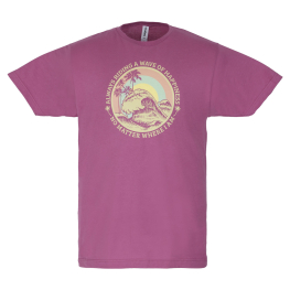 Always Riding a Wave of Happiness Tee, Cassis - Adult S-2XL