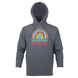 Always In Search of the Next Adventure Hoodie, Gray - Adult S-2XL