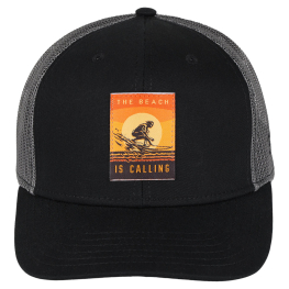 The Beach Is Calling Mesh Cap, Black/Charcoal