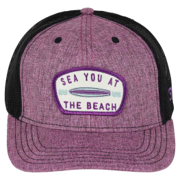 Sea You at the Beach Mesh Cap, Maroon/Black
