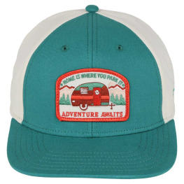Home Is Where You Park It Cap, Emerald/Off White