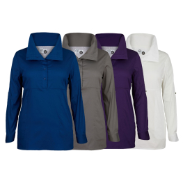 LizardHead Ladies Tunic  in Blue, Gray, Purple, White