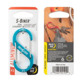 Nite Ize S-Biner Dual Carabiner #3, Aluminum-Blue