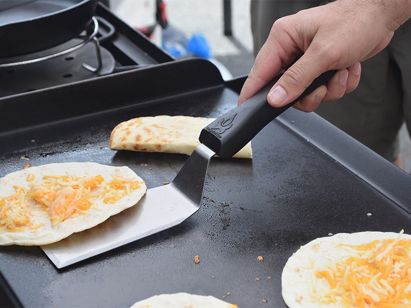Camping Quesadillas Camp Quesadillas on a Camp Chef Flat Top