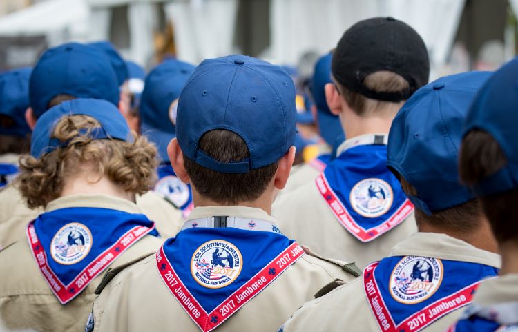 Scouts in full uniform at the 2017 National Scout Jamboree