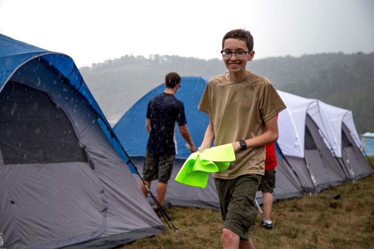 Scout smiles at the 2017 National Jamboree