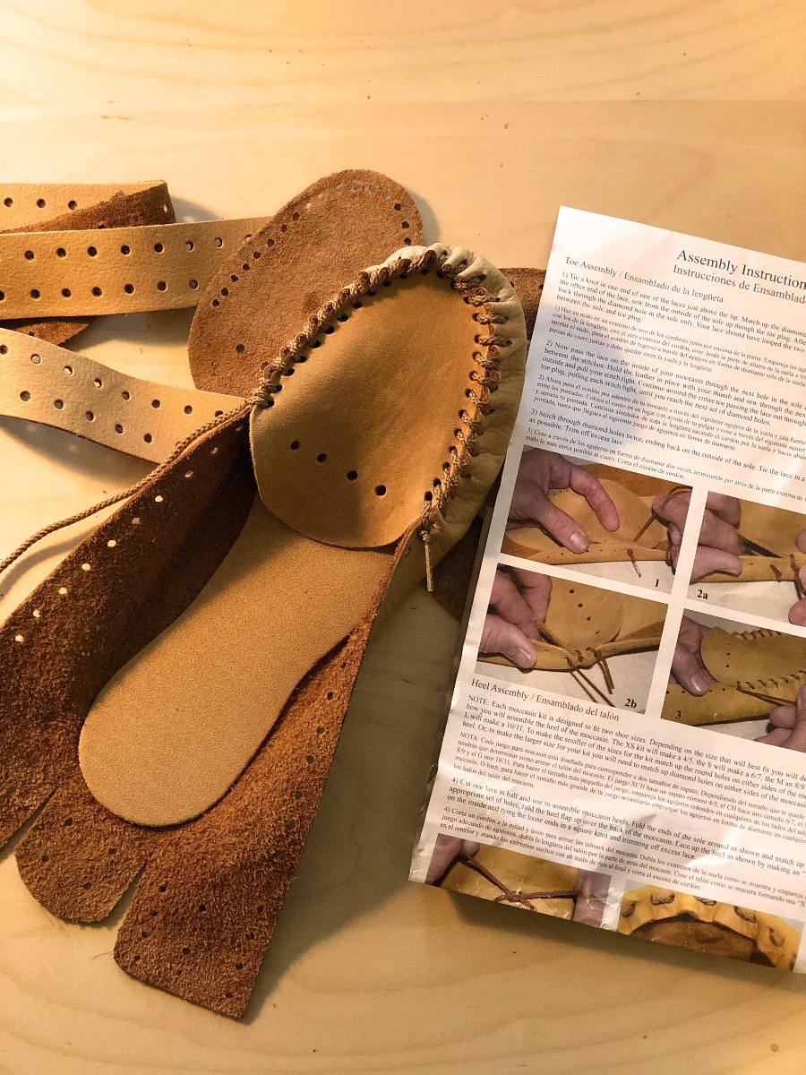 moccasin making